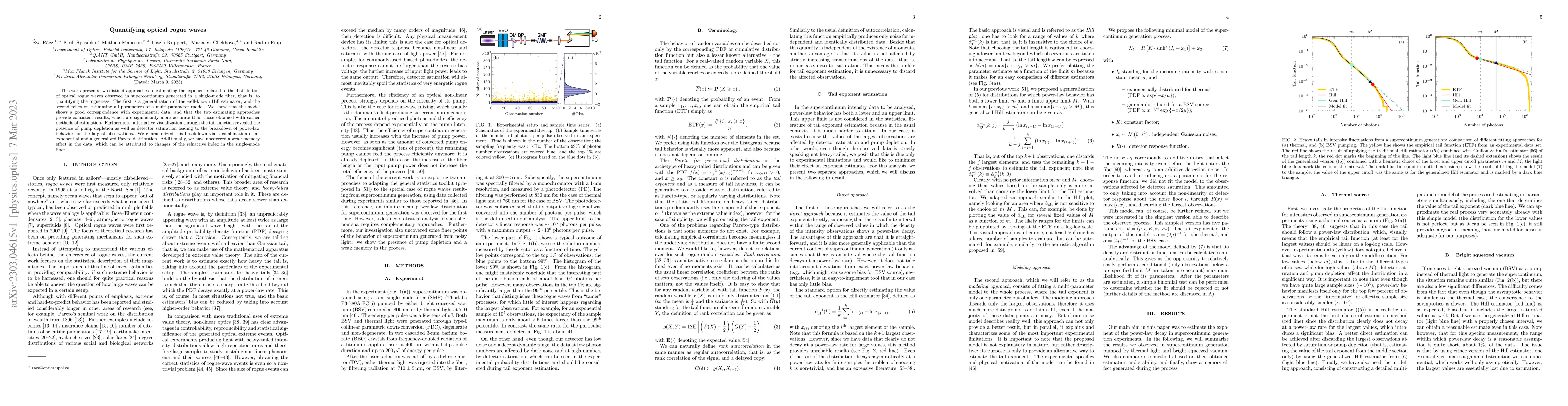 Thumbnail for Quantifying optical rogue waves