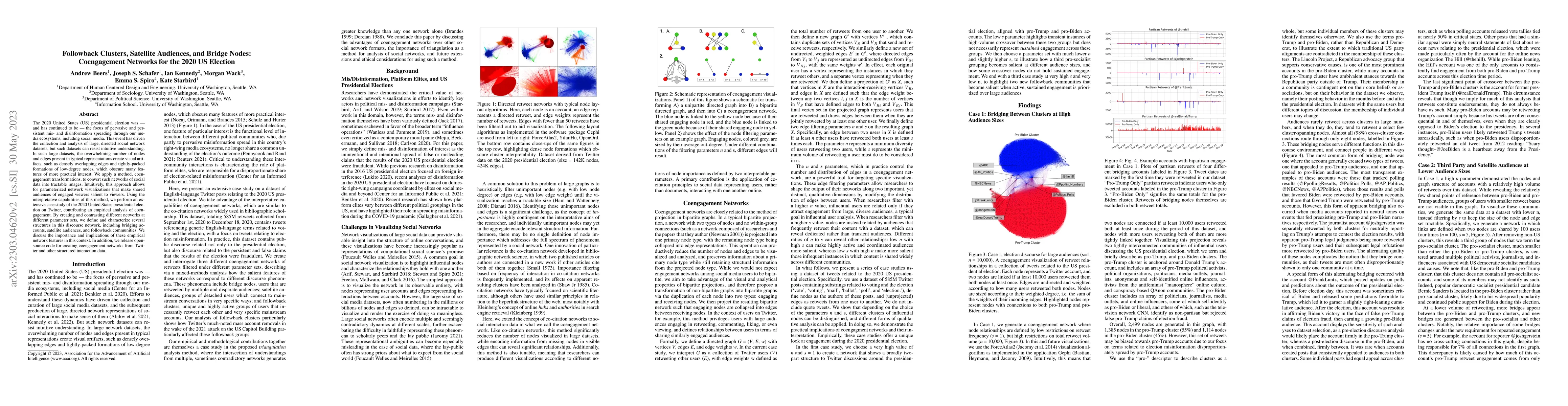 Thumbnail for Followback Clusters, Satellite Audiences, and Bridge Nodes: Coengagement
  Networks for the 2020 US Election