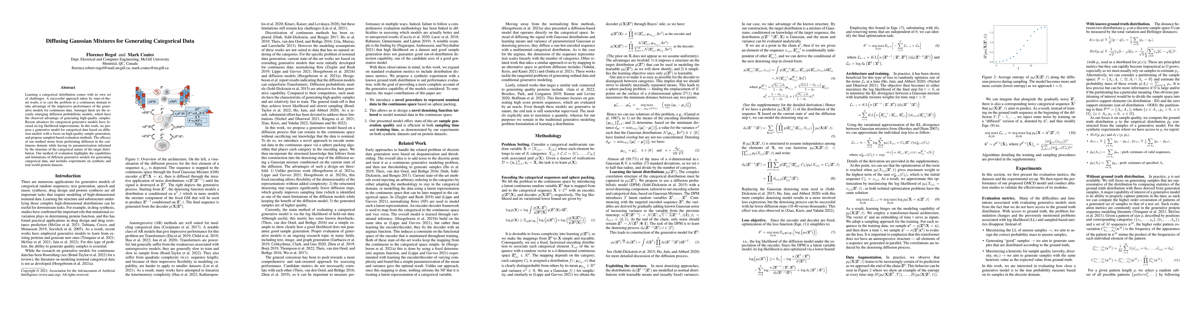 Thumbnail for Diffusing Gaussian Mixtures for Generating Categorical Data