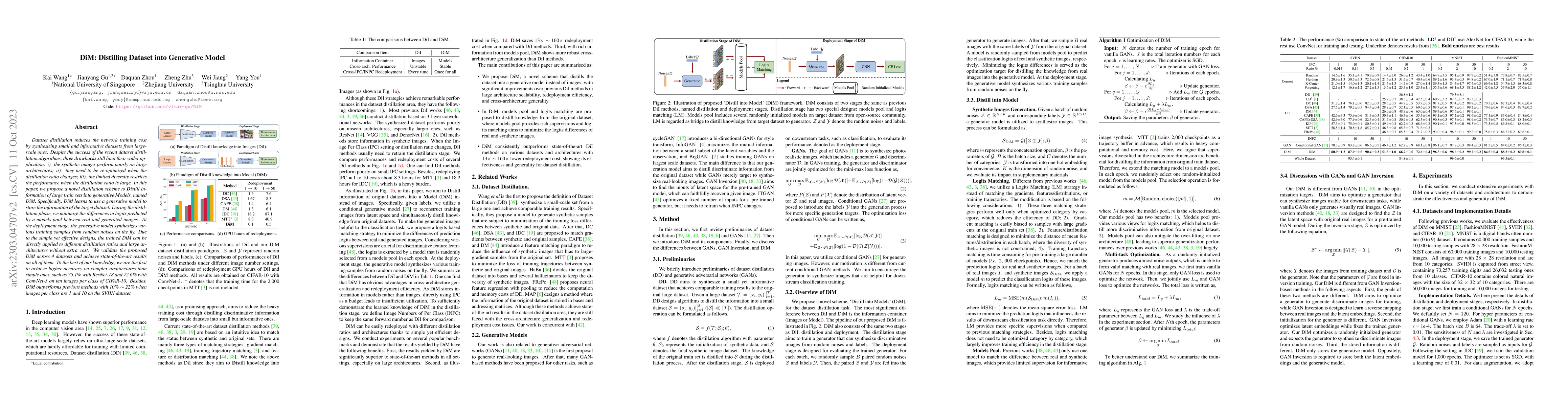 Thumbnail for DiM: Distilling Dataset into Generative Model