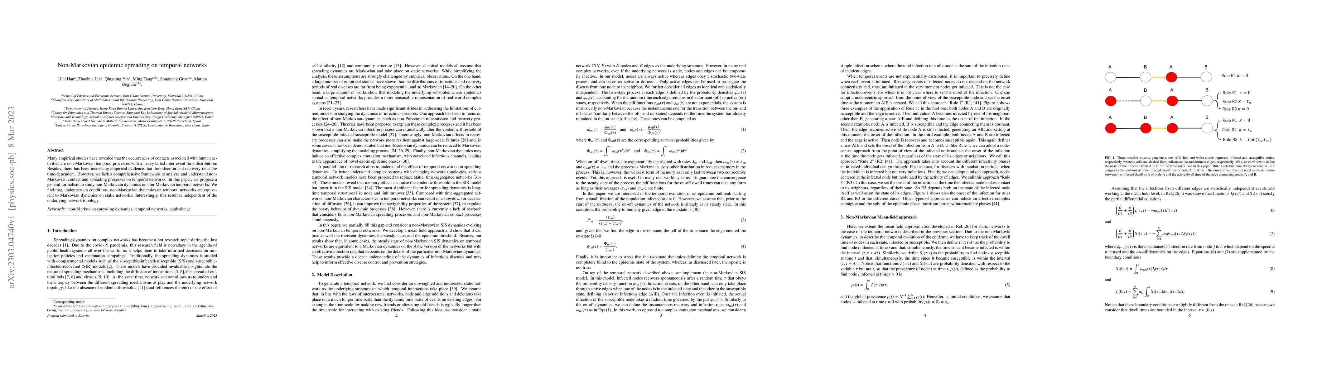 Thumbnail for Non-Markovian epidemic spreading on temporal networks