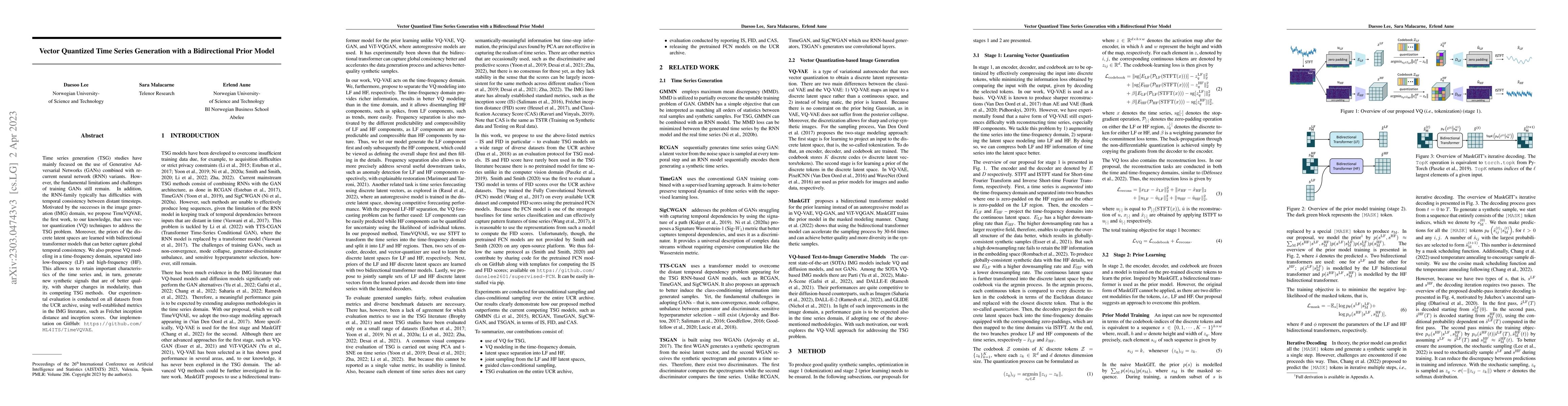 Thumbnail for Vector Quantized Time Series Generation with a Bidirectional Prior Model
