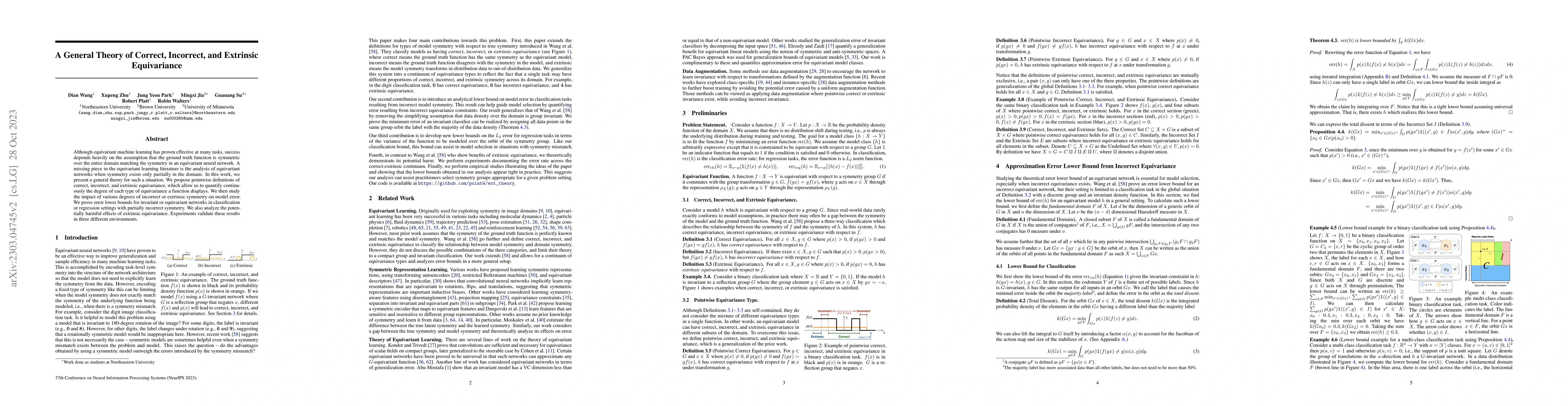 Thumbnail for A General Theory of Correct, Incorrect, and Extrinsic Equivariance