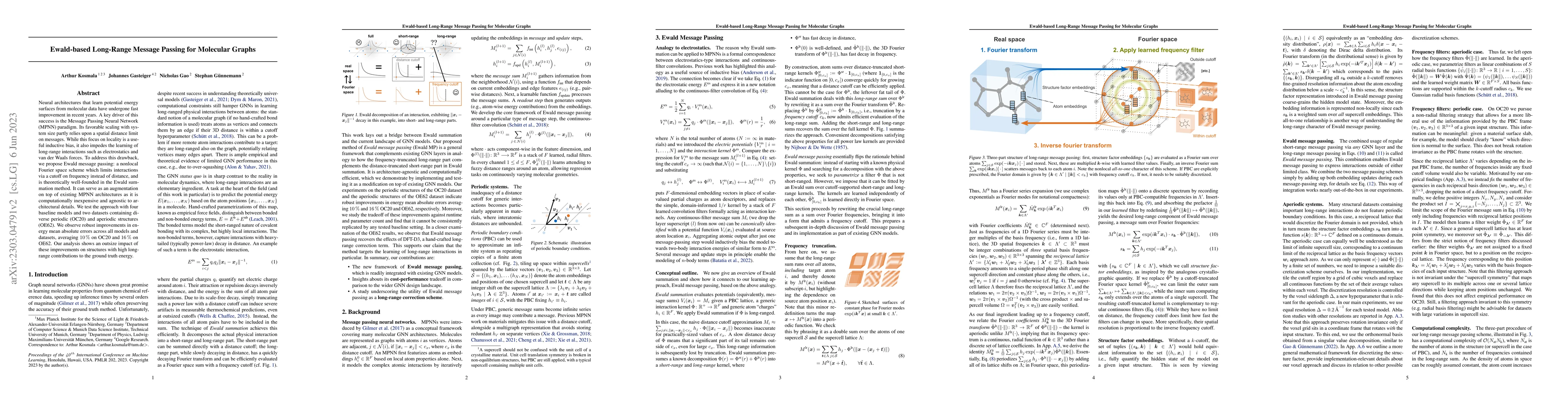 Thumbnail for Ewald-based Long-Range Message Passing for Molecular Graphs
