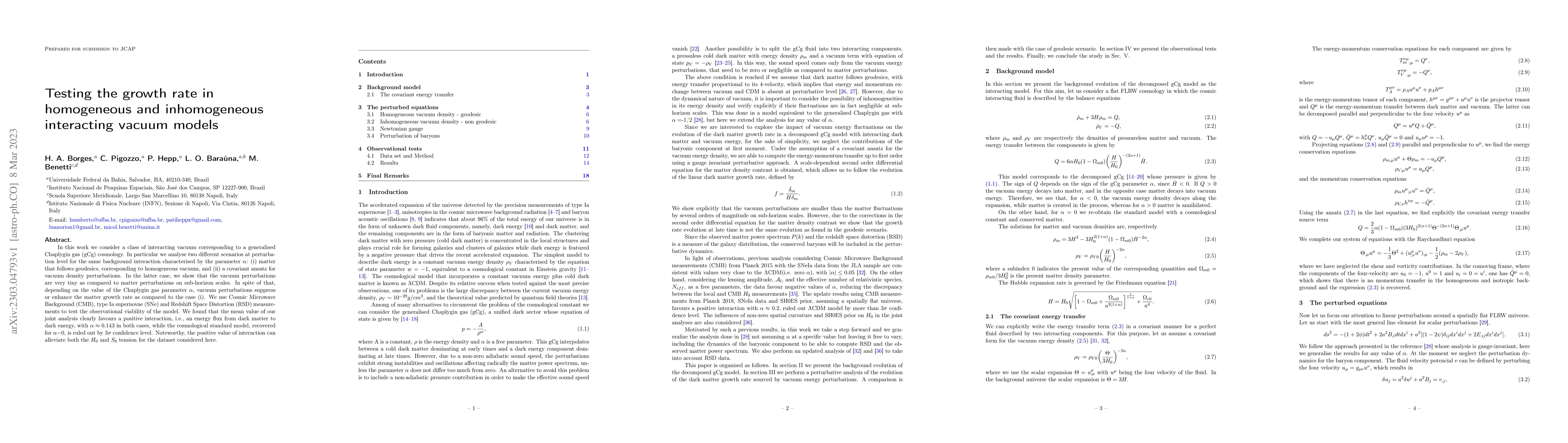Thumbnail for Testing the growth rate in homogeneous and inhomogeneous interacting
  vacuum models