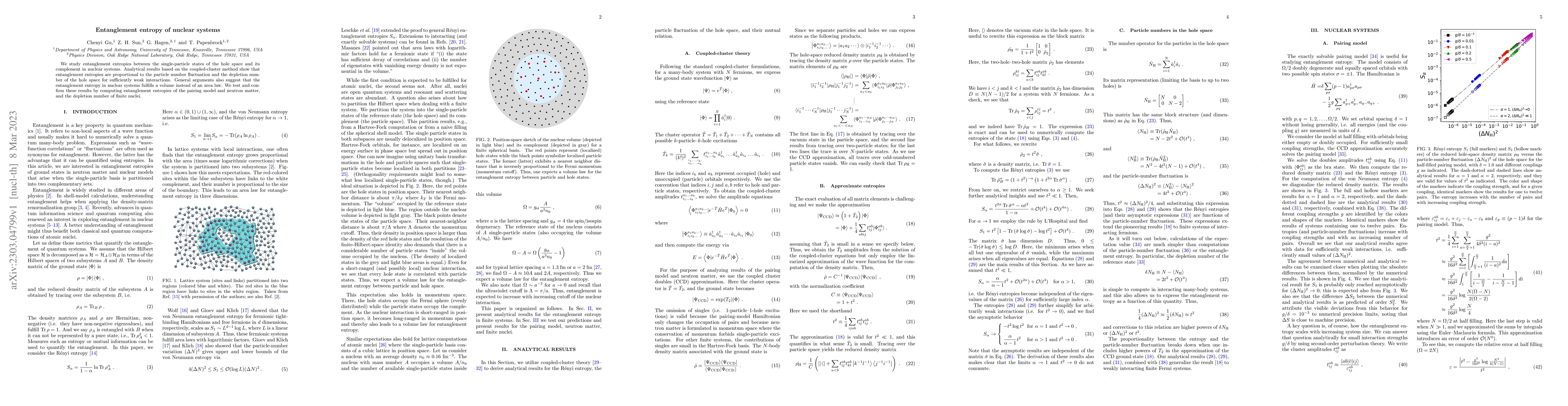 Thumbnail for Entanglement entropy of nuclear systems