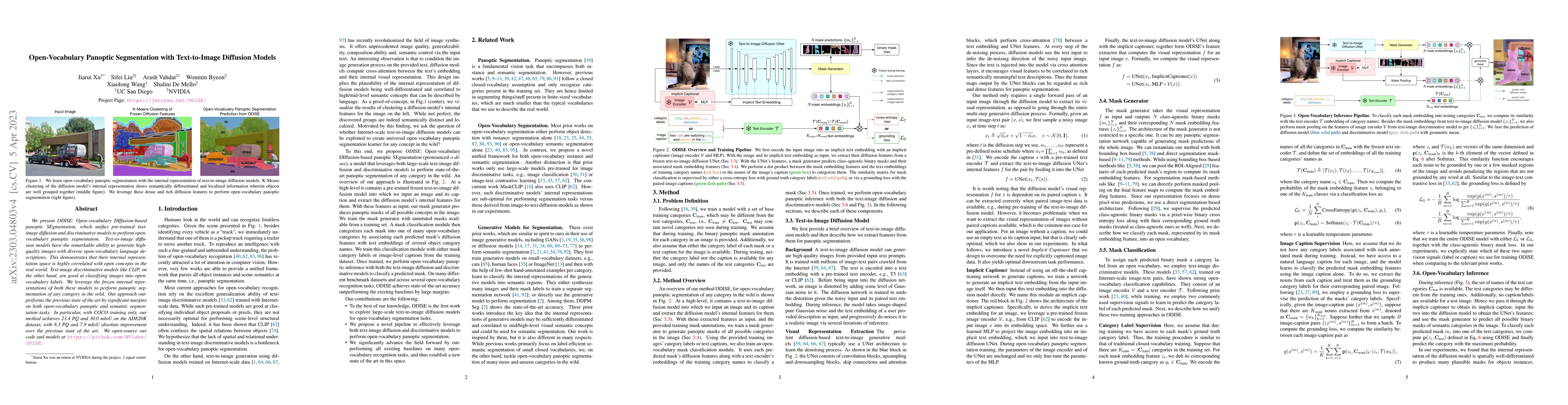 Thumbnail for Open-Vocabulary Panoptic Segmentation with Text-to-Image Diffusion
  Models