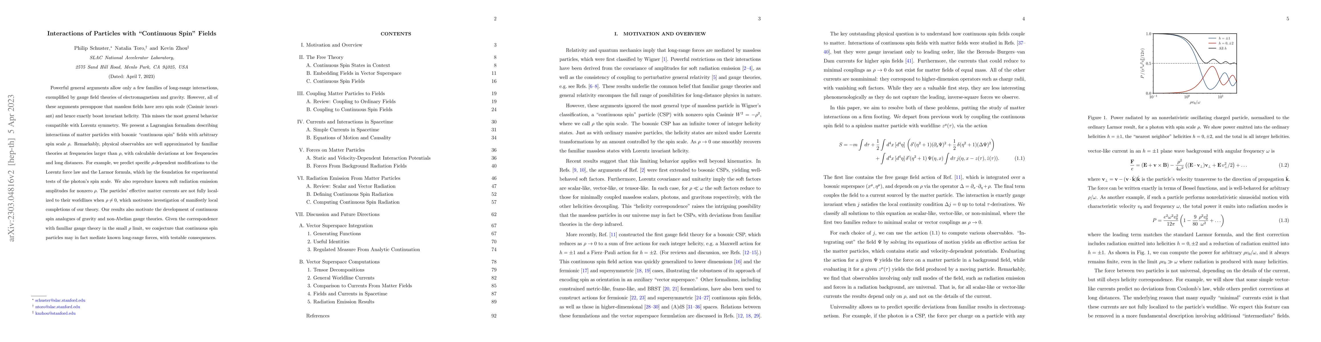 Thumbnail for Interactions of Particles with "Continuous Spin" Fields