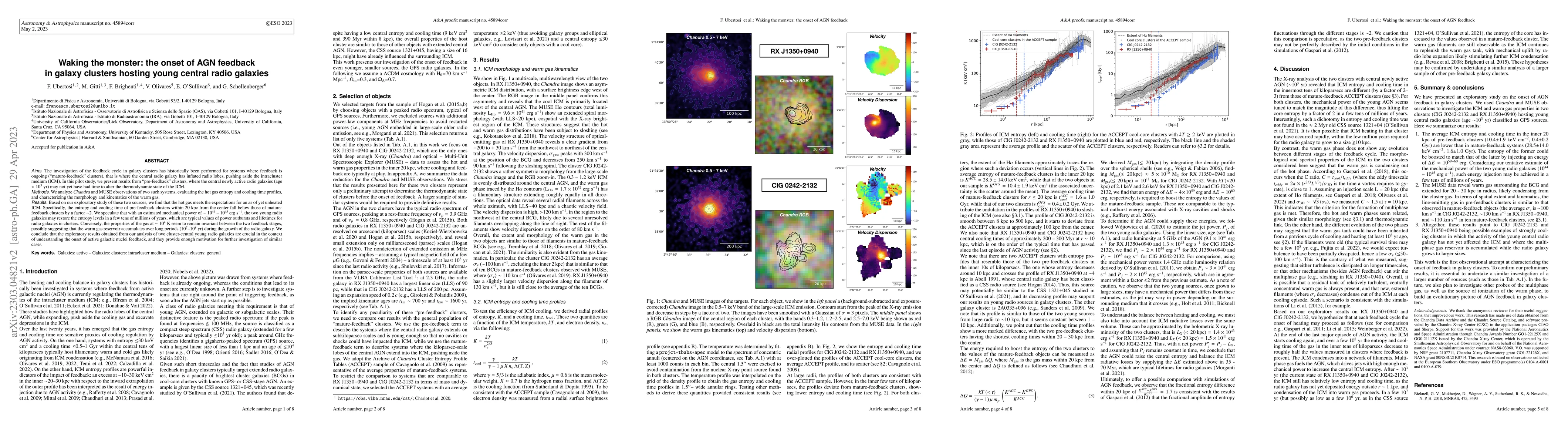 Thumbnail for Waking the monster: the onset of AGN feedback in galaxy clusters hosting
  young central radio galaxies