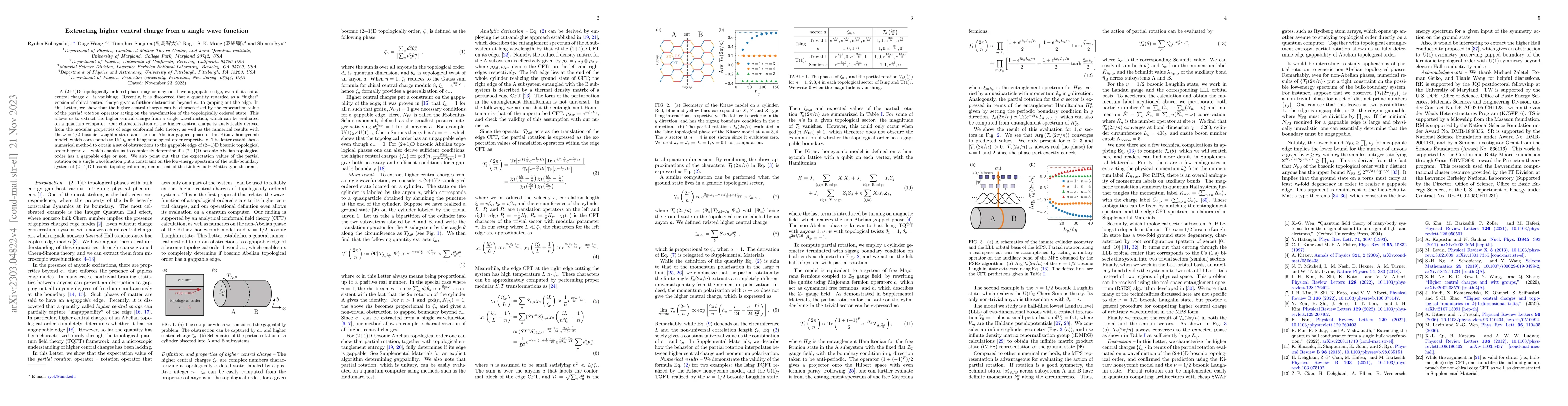 Thumbnail for Extracting higher central charge from a single wave function