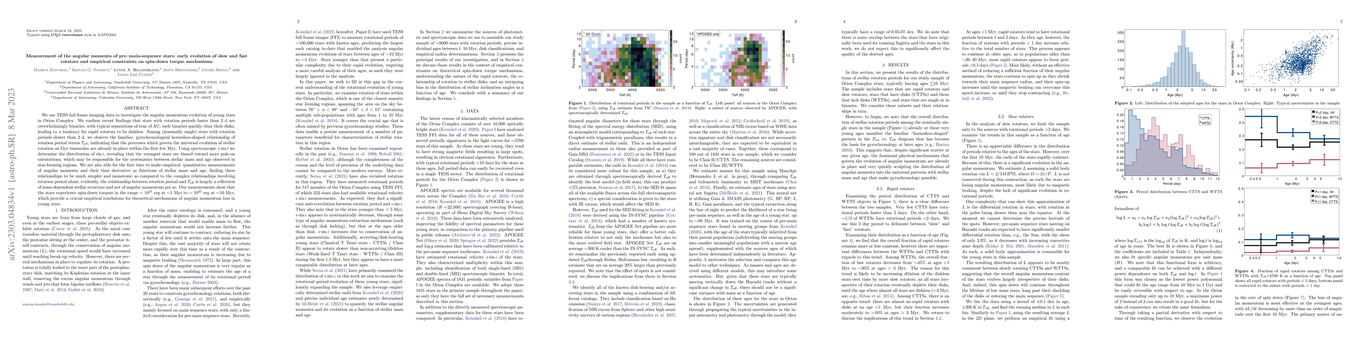 Thumbnail for Measurement of the angular momenta of pre-main-sequence stars: early
  evolution of slow and fast rotators and empirical constraints on spin-down
  torque mechanisms