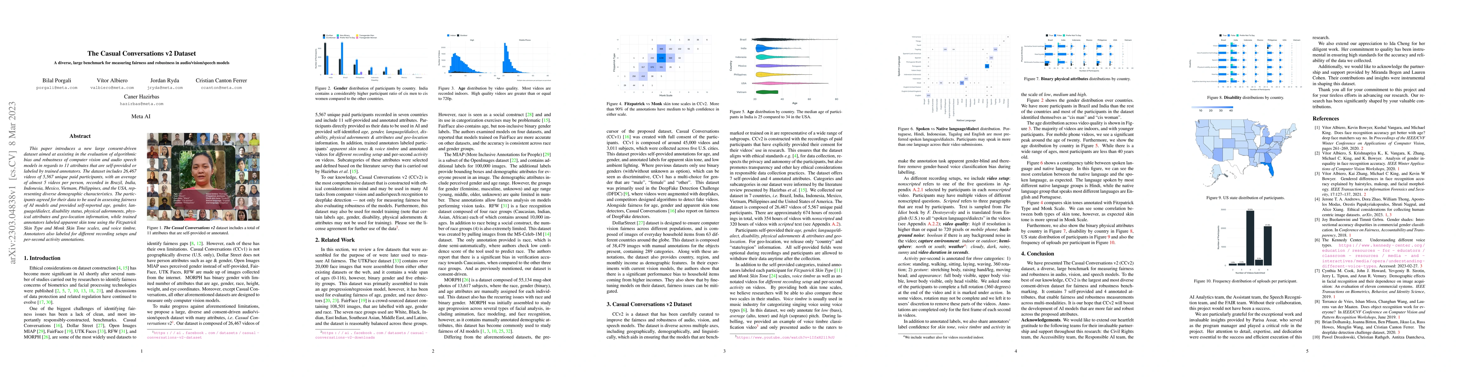 Thumbnail for The Casual Conversations v2 Dataset