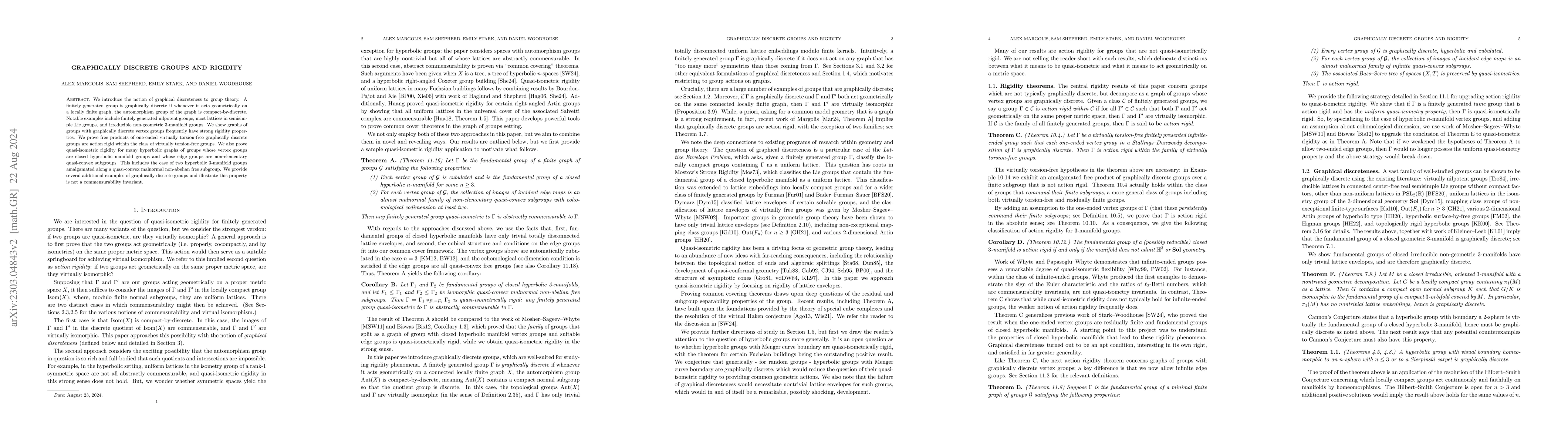 Thumbnail for Graphically discrete groups and rigidity