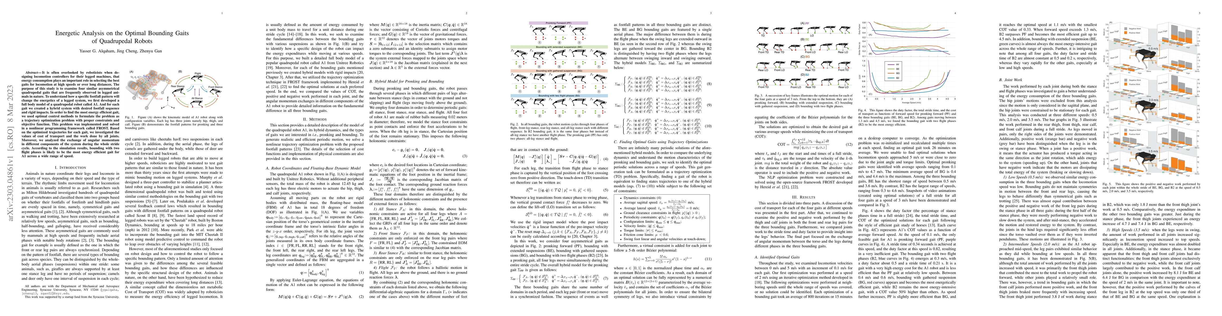 Thumbnail for Energetic Analysis on the Optimal Bounding Gaits of Quadrupedal Robots