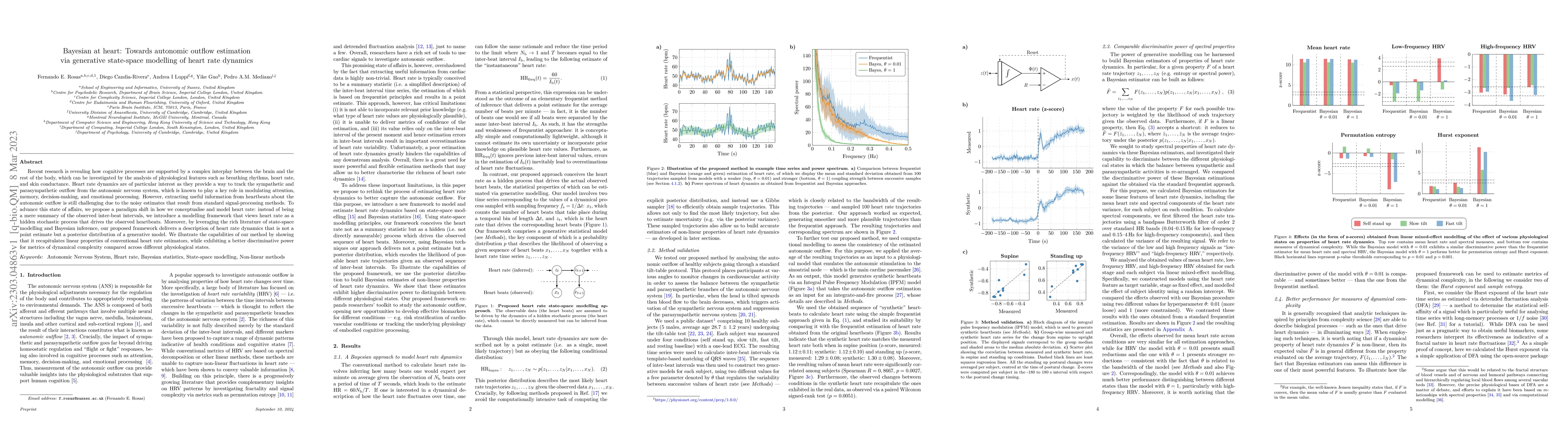 Thumbnail for Bayesian at heart: Towards autonomic outflow estimation via generative
  state-space modelling of heart rate dynamics