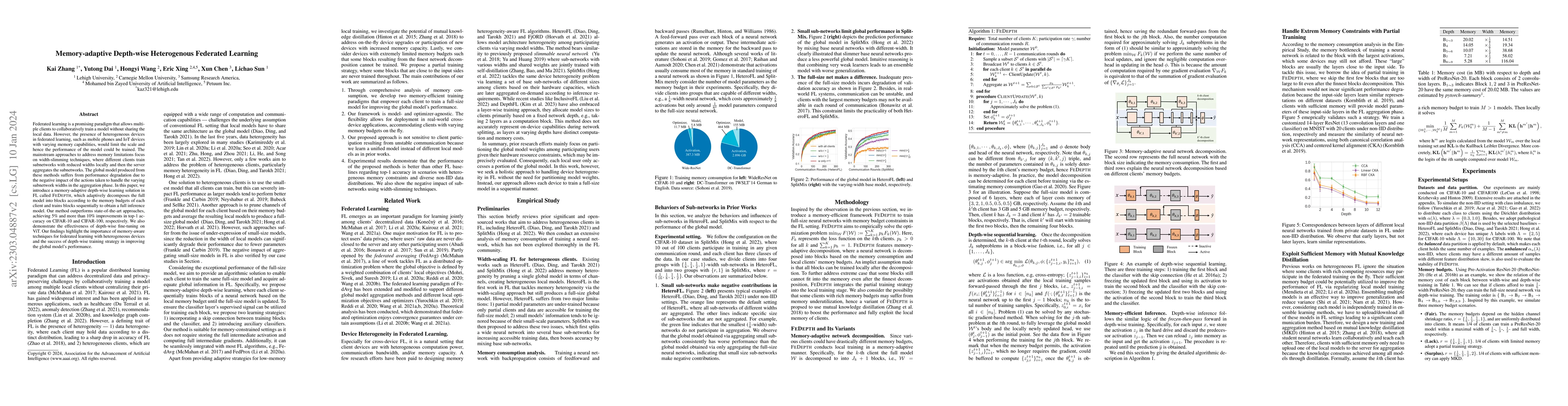 Thumbnail for Memory-adaptive Depth-wise Heterogenous Federated Learning