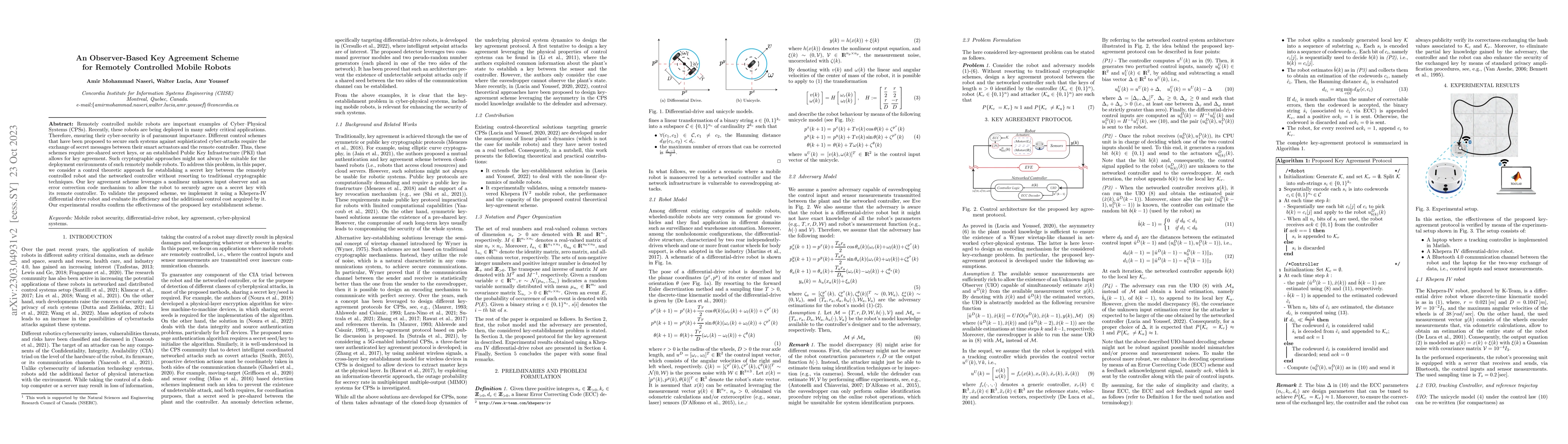 Thumbnail for An Observer-Based Key Agreement Scheme for Remotely Controlled Mobile
  Robots