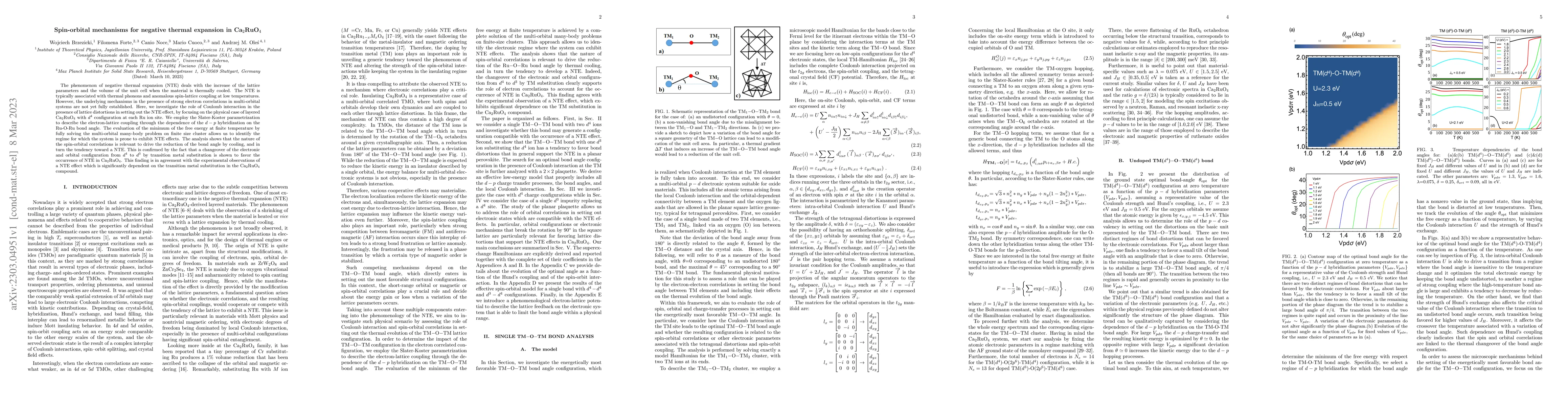 Thumbnail for Spin-orbital mechanisms for negative thermal expansion in Ca2RuO$_4$