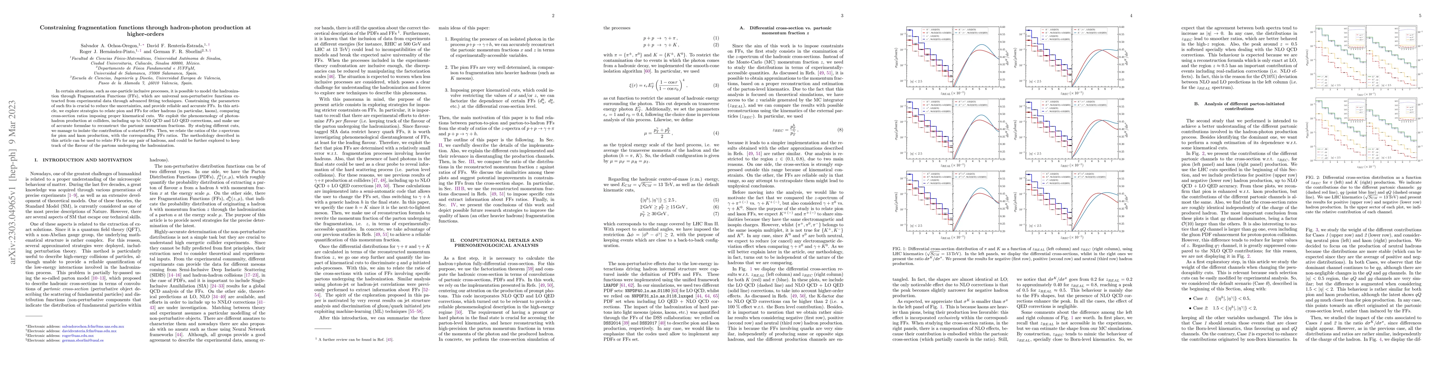 Thumbnail for Constraining fragmentation functions through hadron-photon production at
  higher-orders
