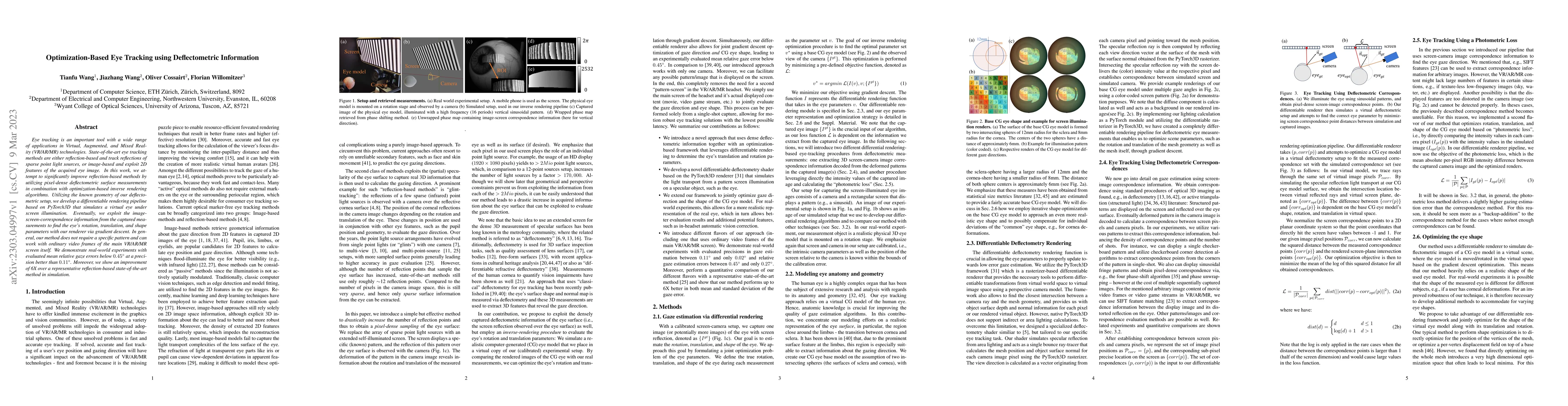 Thumbnail for Optimization-Based Eye Tracking using Deflectometric Information