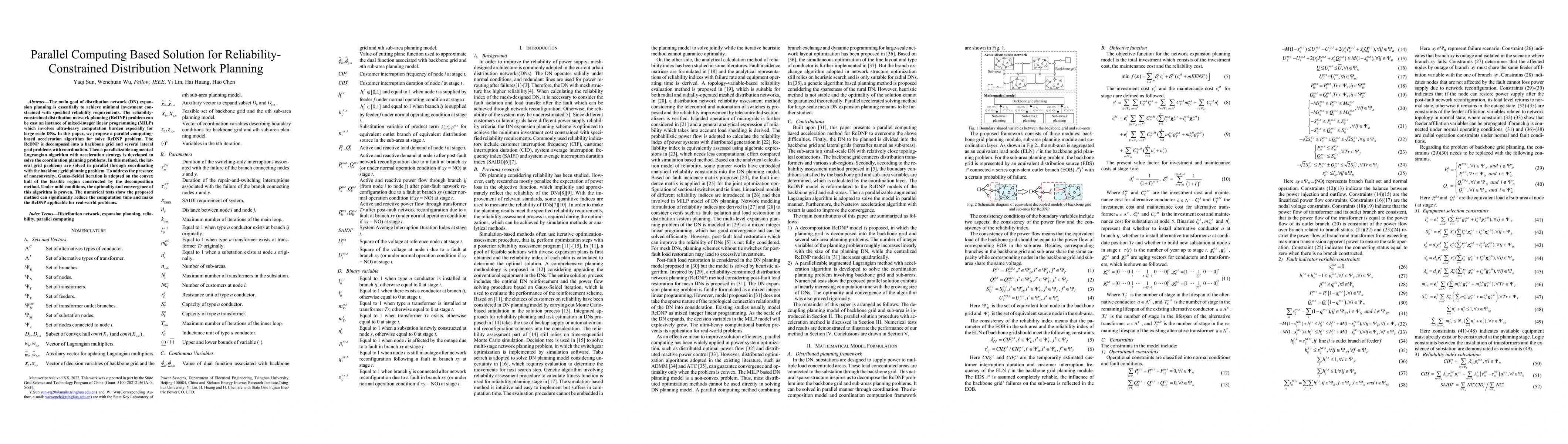 Thumbnail for Parallel Computing Based Solution for Reliability-Constrained
  Distribution Network Planning