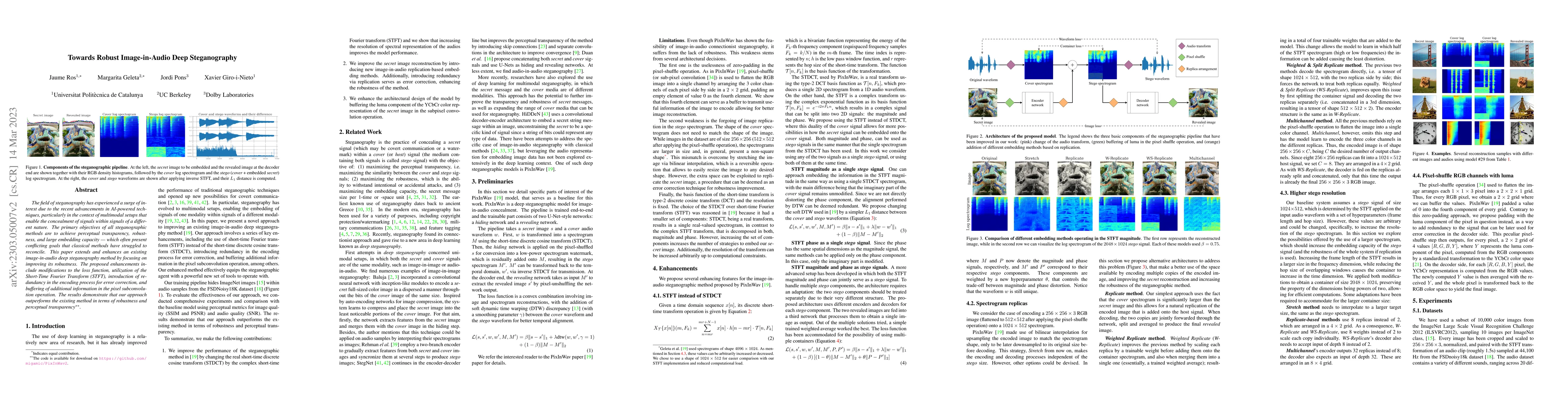 Thumbnail for Towards Robust Image-in-Audio Deep Steganography