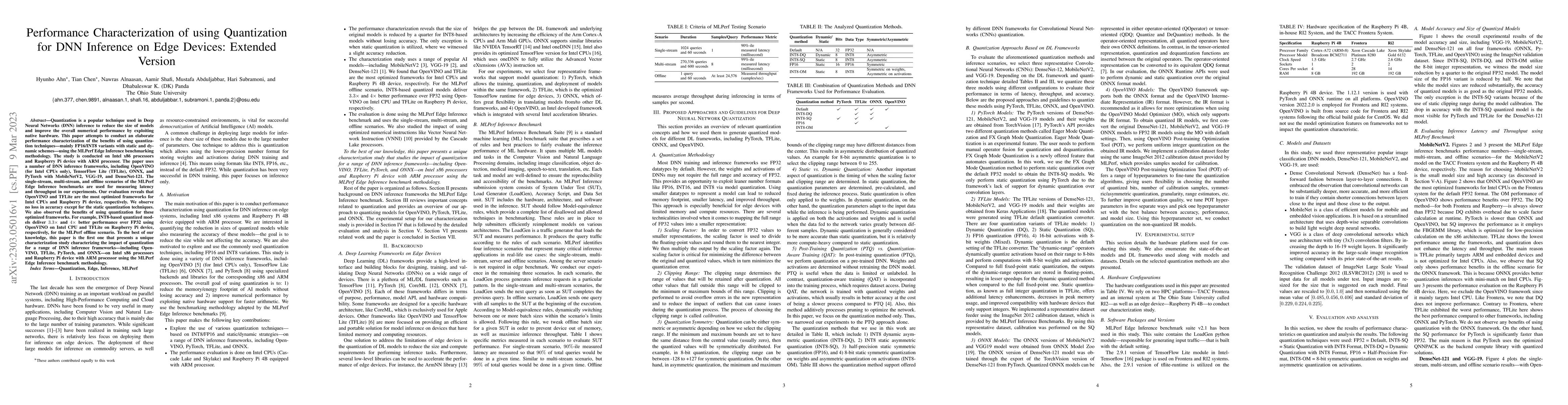 Thumbnail for Performance Characterization of using Quantization for DNN Inference on
  Edge Devices: Extended Version