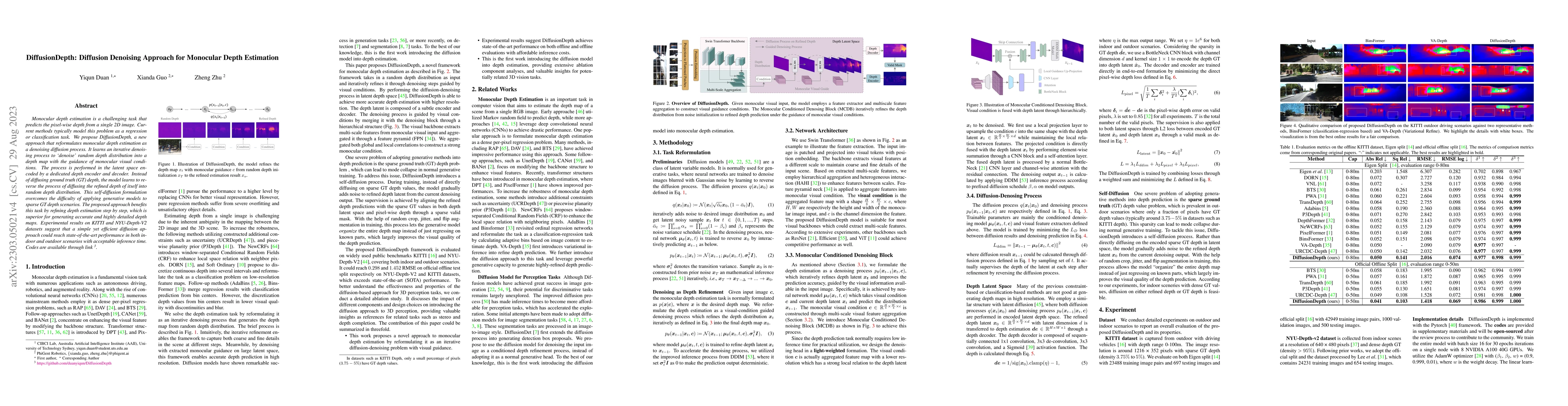 Thumbnail for DiffusionDepth: Diffusion Denoising Approach for Monocular Depth
  Estimation