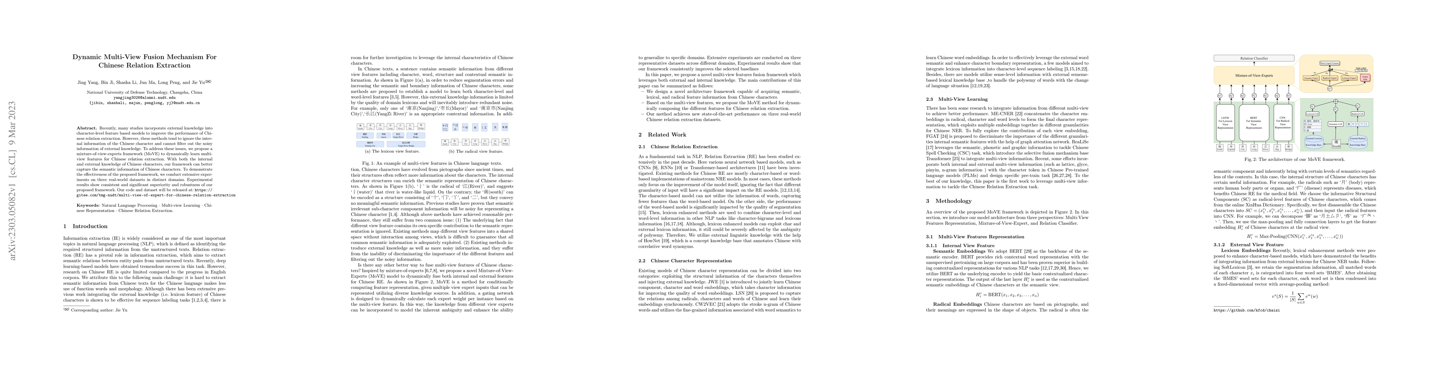Thumbnail for Dynamic Multi-View Fusion Mechanism For Chinese Relation Extraction