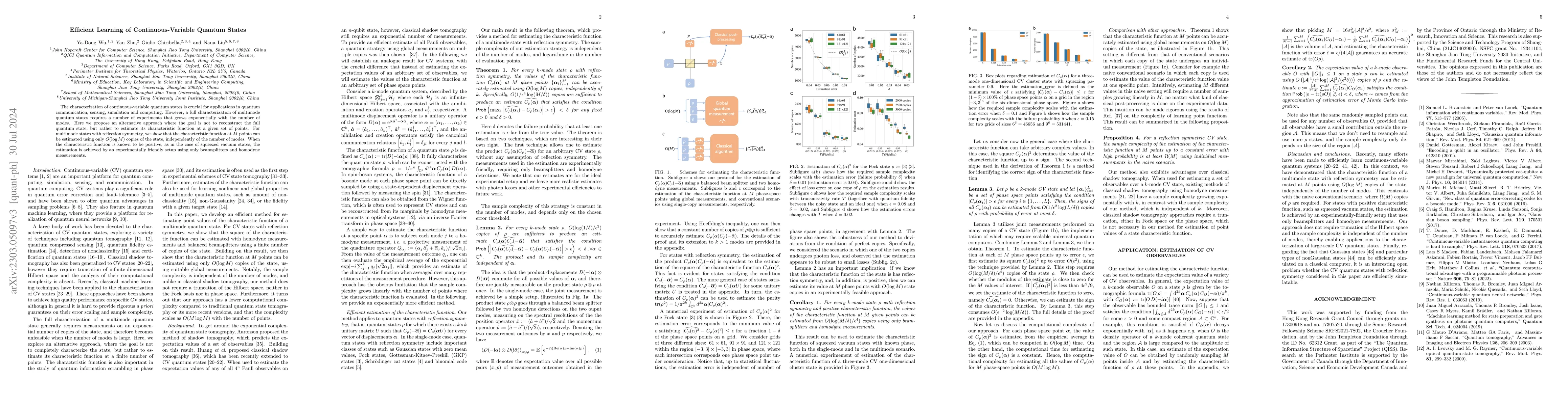 Thumbnail for Efficient Learning of Continuous-Variable Quantum States