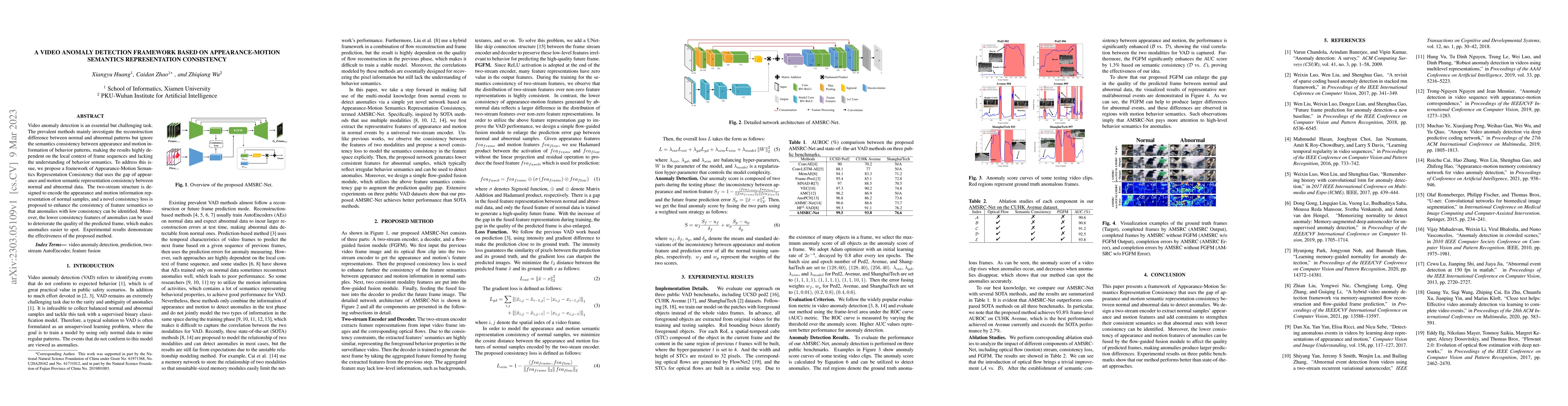 Thumbnail for Updated version: A Video Anomaly Detection Framework based on
  Appearance-Motion Semantics Representation Consistency