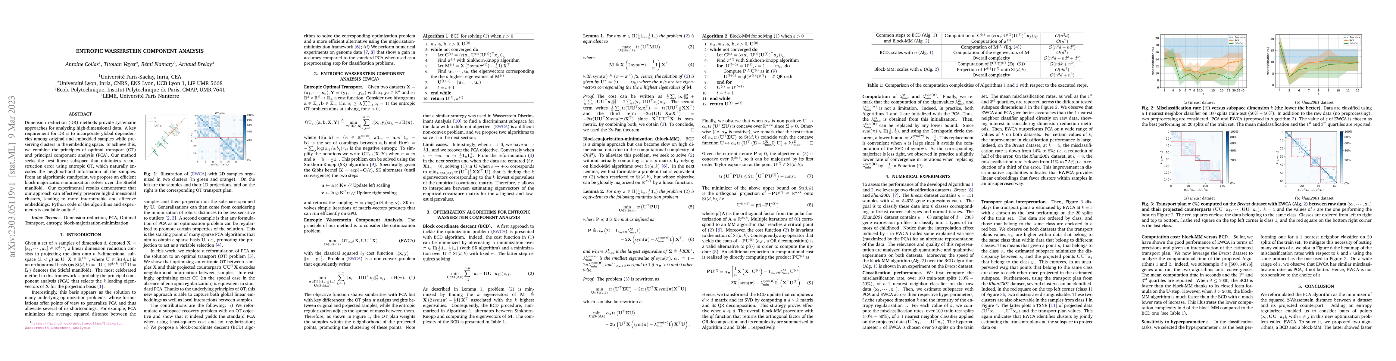 Thumbnail for Entropic Wasserstein Component Analysis