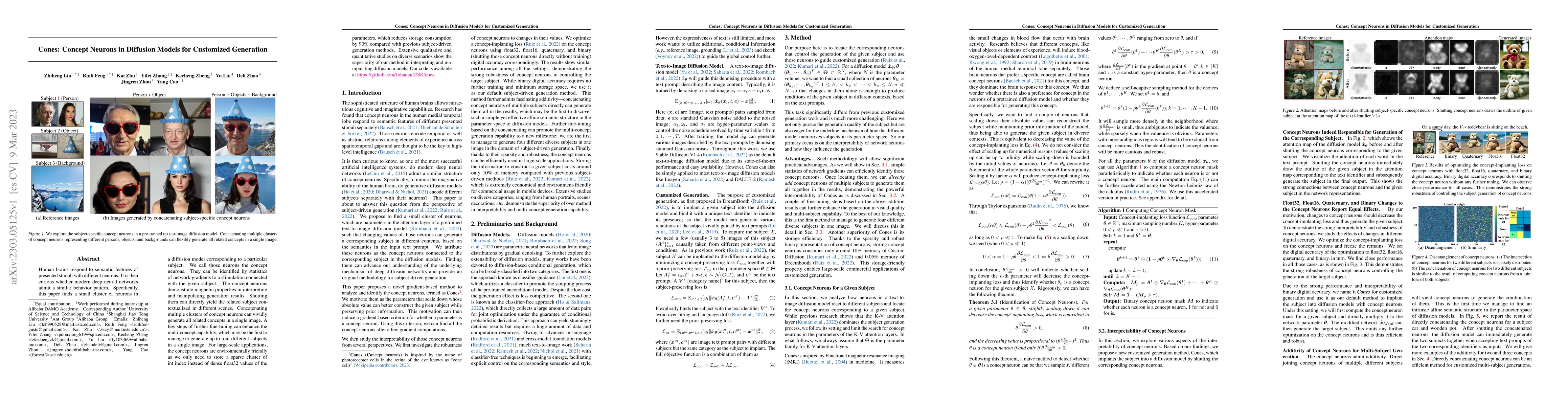 Thumbnail for Cones: Concept Neurons in Diffusion Models for Customized Generation