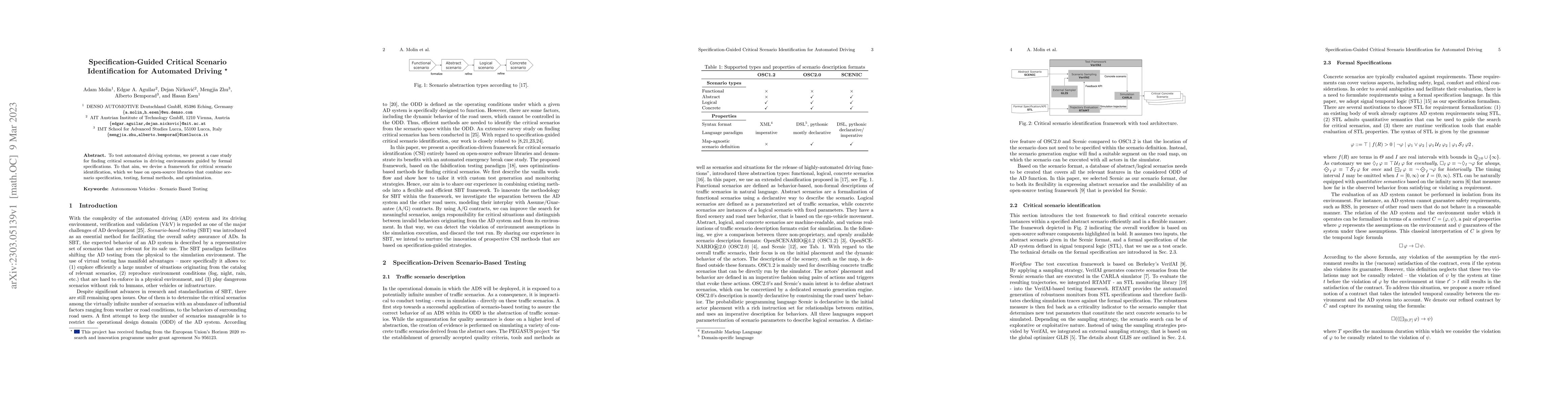 Thumbnail for Specification-Guided Critical Scenario Identification for Automated
  Driving