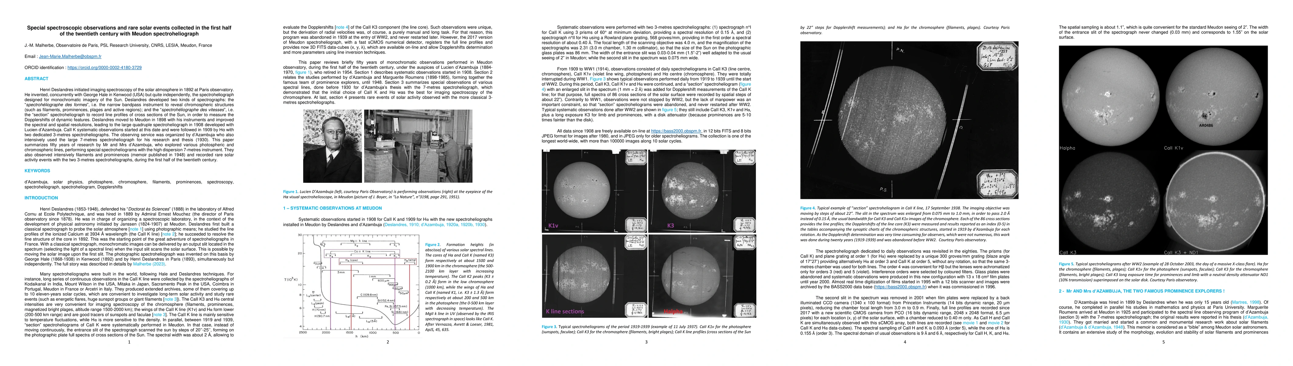 Thumbnail for Special spectroscopic observations and rare solar events collected in
  the first half of the twentieth century with Meudon spectroheliograph