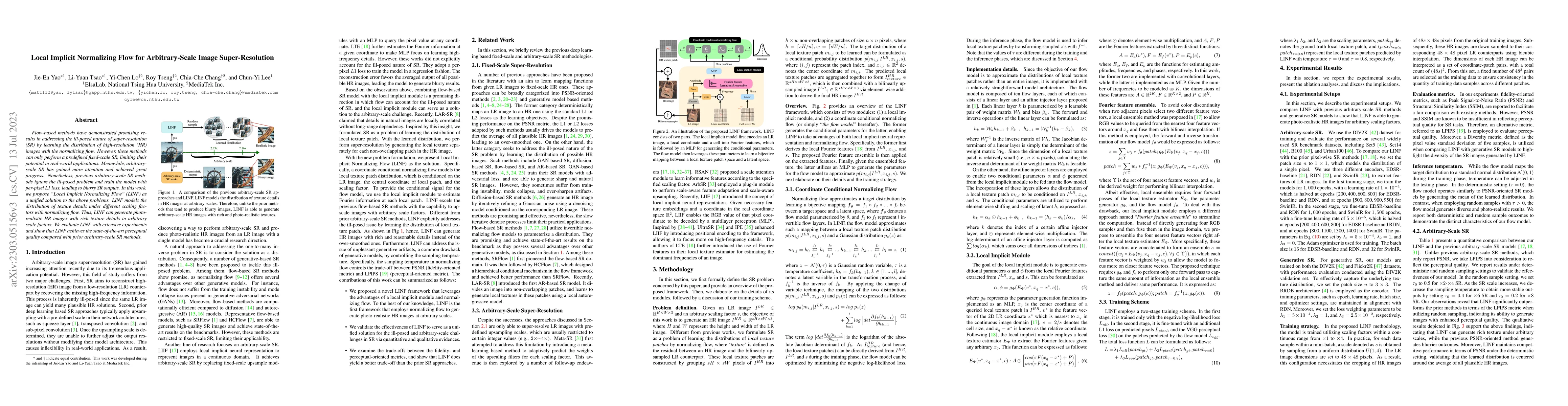 Thumbnail for Local Implicit Normalizing Flow for Arbitrary-Scale Image
  Super-Resolution
