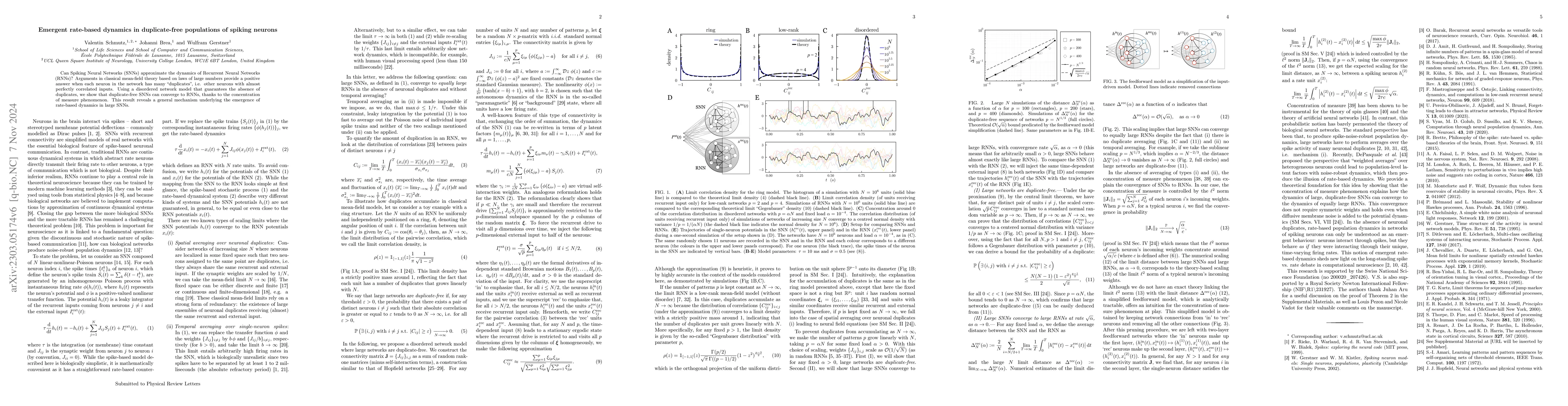 Thumbnail for Emergent rate-based dynamics in duplicate-free populations of spiking
  neurons