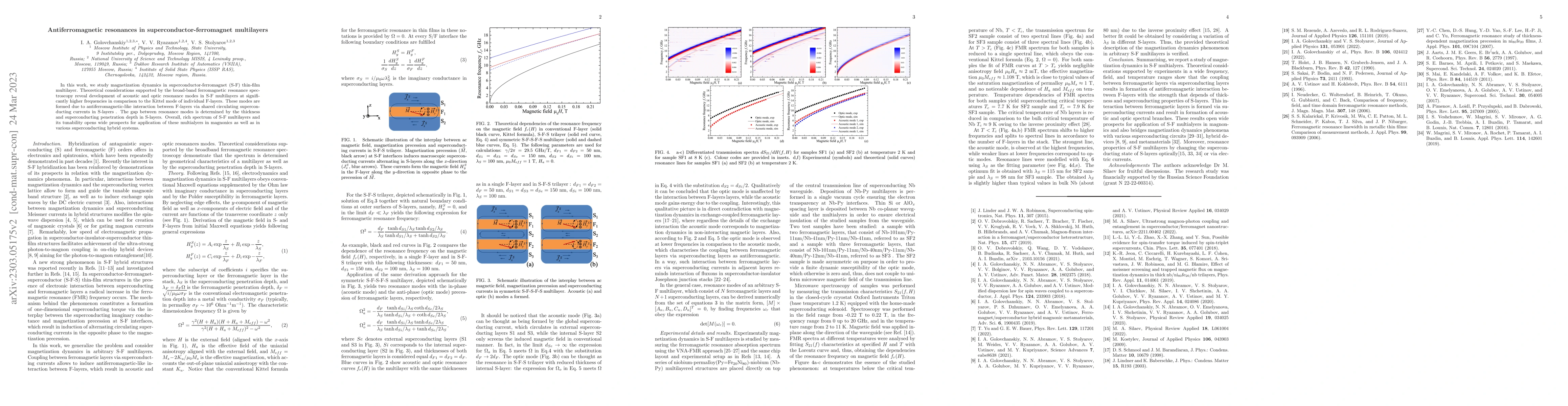 Thumbnail for Antiferromagnetic resonances in superconductor-ferromagnet multilayers