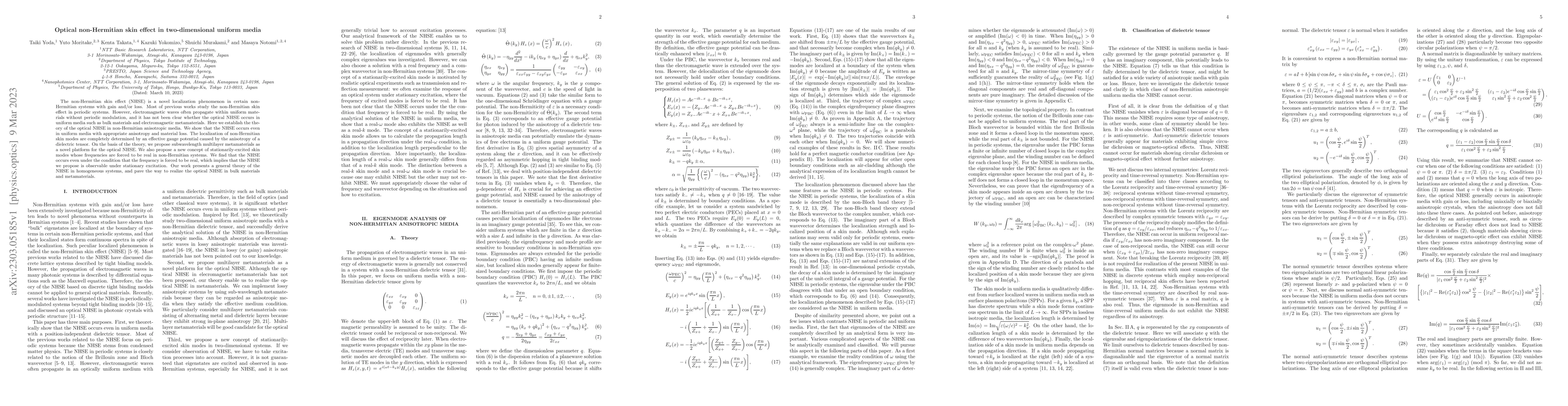 Thumbnail for Optical non-Hermitian skin effect in two-dimensional uniform media
