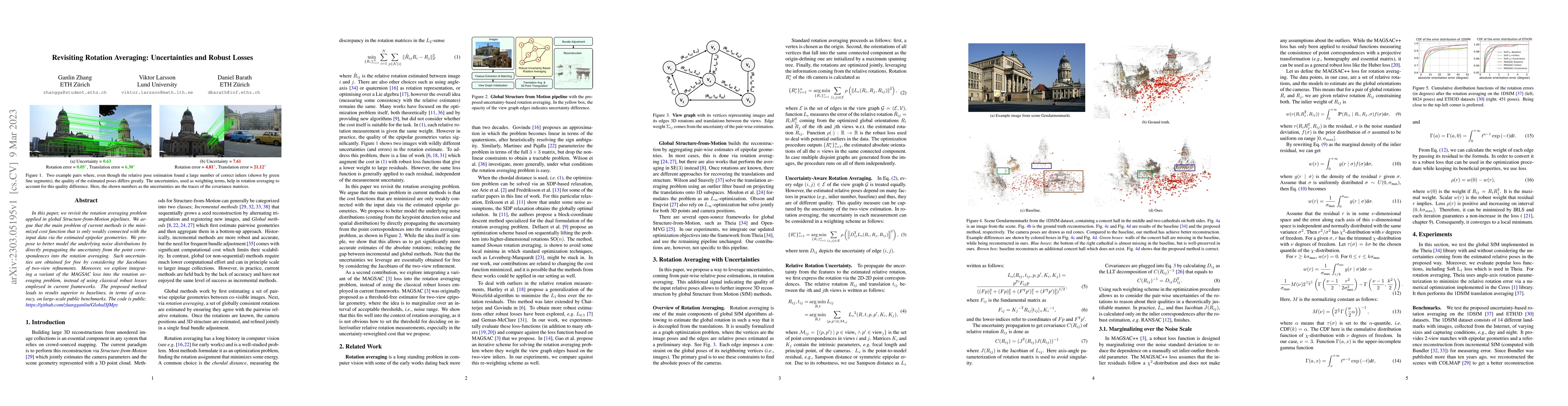 Thumbnail for Revisiting Rotation Averaging: Uncertainties and Robust Losses