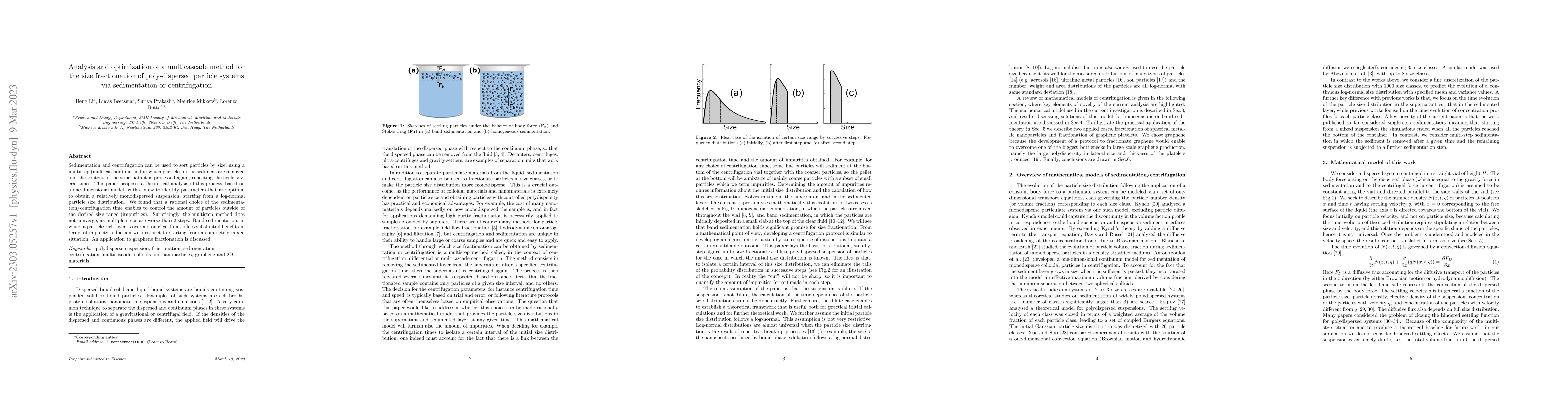 Thumbnail for Analysis and optimization of a multicascade method for the size
  fractionation of poly-dispersed particle systems via sedimentation or
  centrifugation