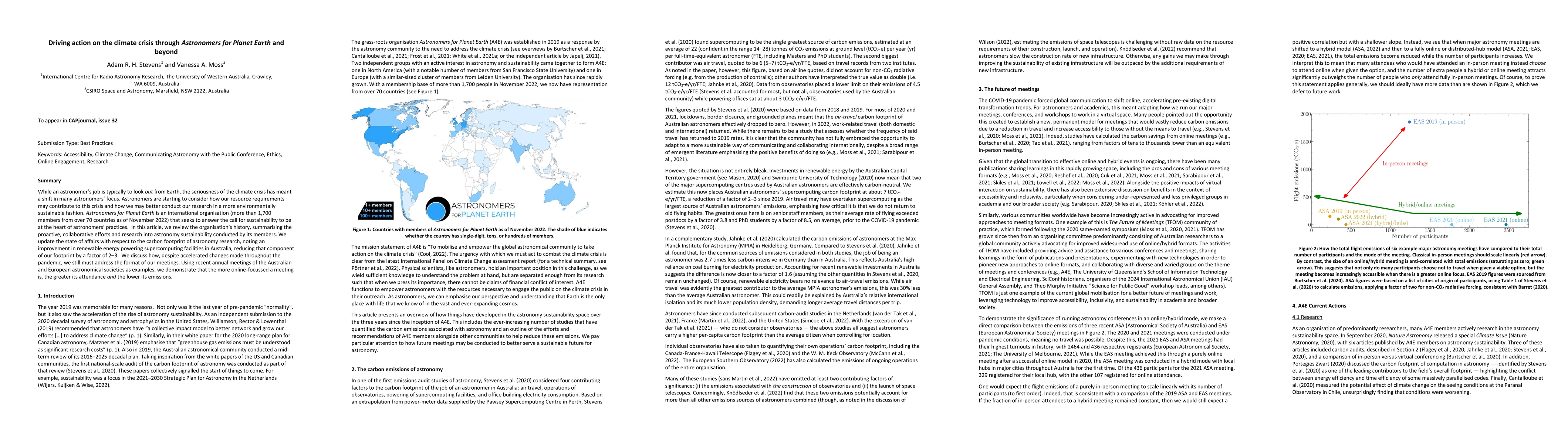 Thumbnail for Driving action on the climate crisis through Astronomers for Planet
  Earth and beyond