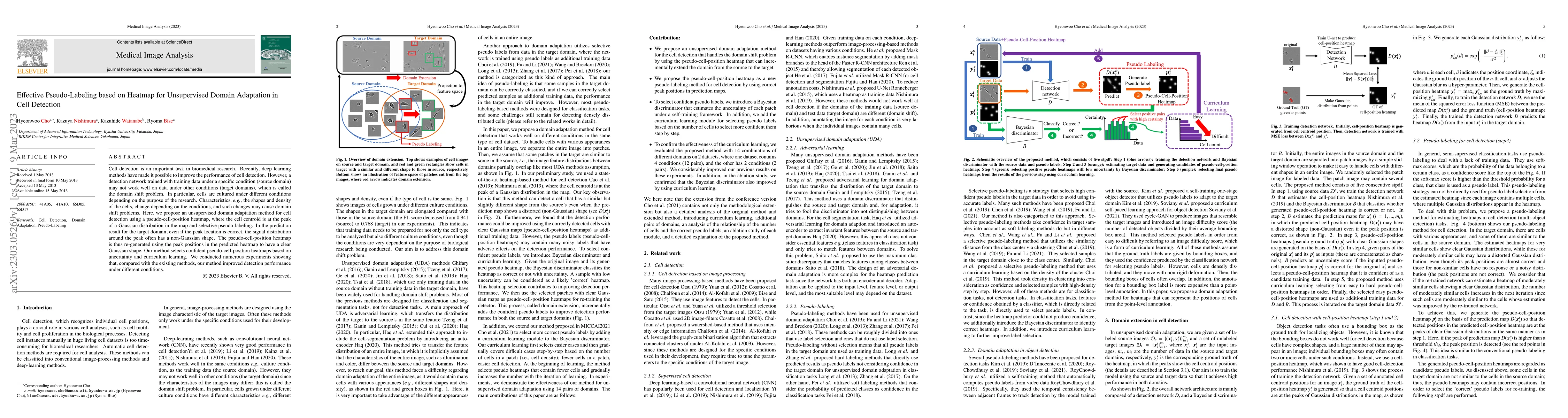 Thumbnail for Effective Pseudo-Labeling based on Heatmap for Unsupervised Domain
  Adaptation in Cell Detection