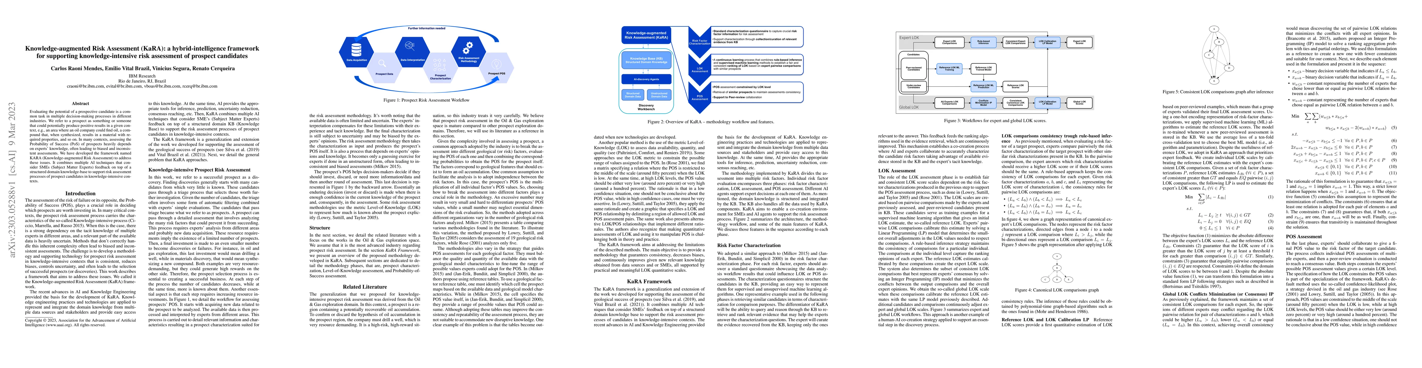 Thumbnail for Knowledge-augmented Risk Assessment (KaRA): a hybrid-intelligence
  framework for supporting knowledge-intensive risk assessment of prospect
  candidates