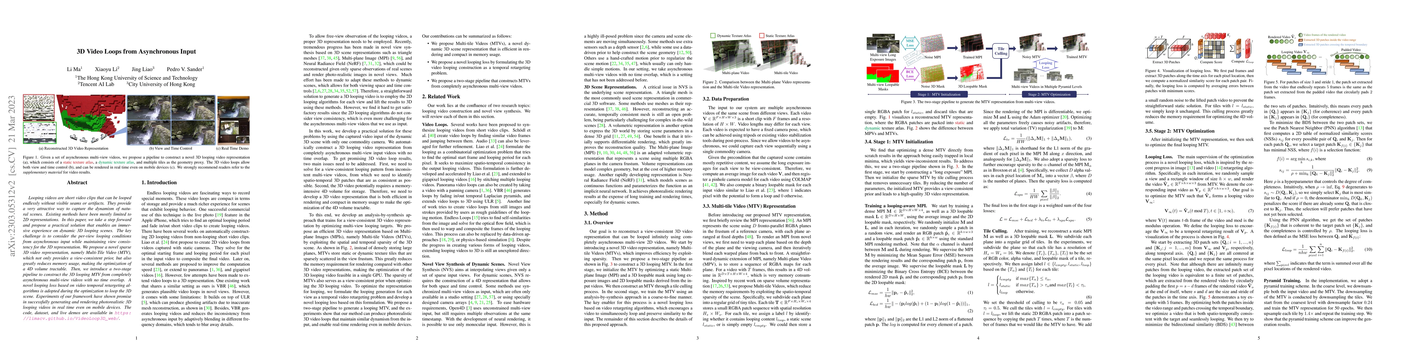 Thumbnail for 3D Video Loops from Asynchronous Input