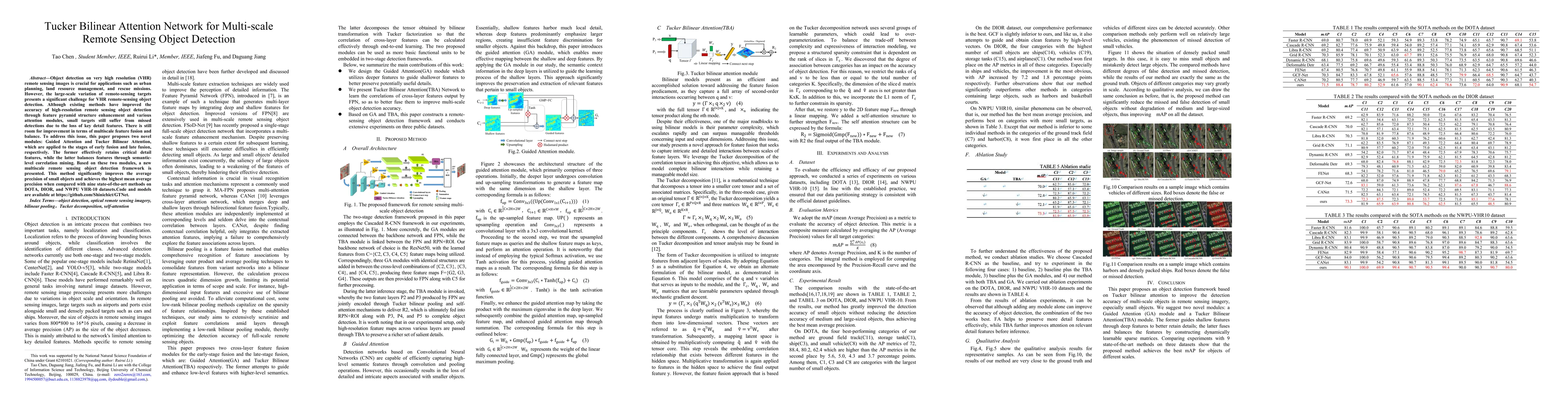 Thumbnail for Tucker Bilinear Attention Network for Multi-scale Remote Sensing Object
  Detection