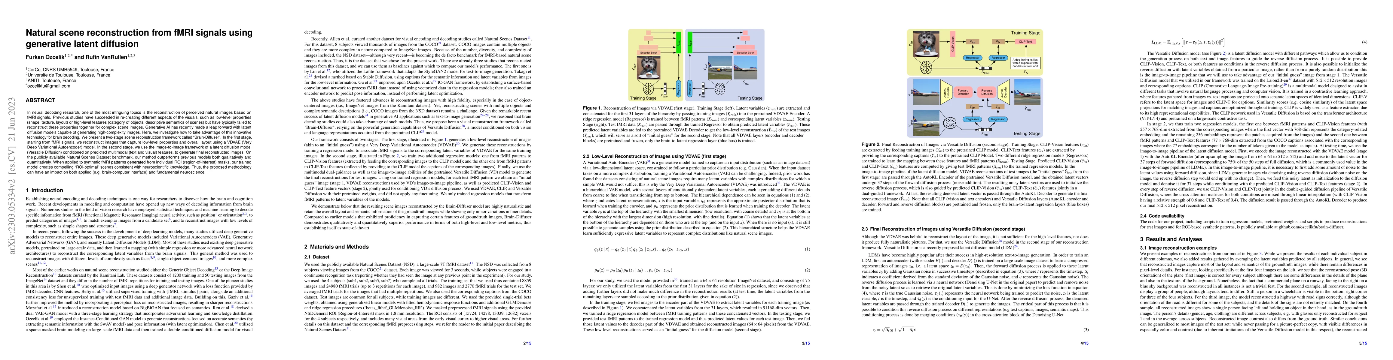 Thumbnail for Natural scene reconstruction from fMRI signals using generative latent
  diffusion