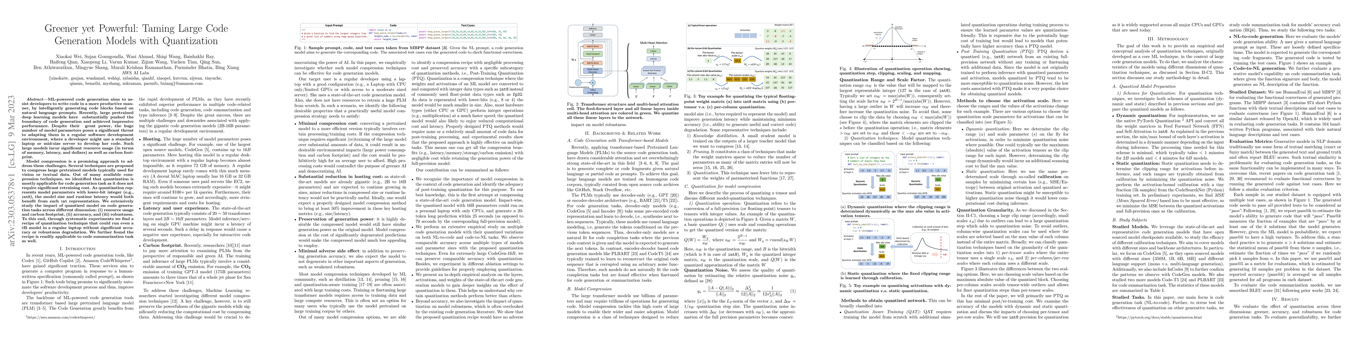 Thumbnail for Greener yet Powerful: Taming Large Code Generation Models with
  Quantization