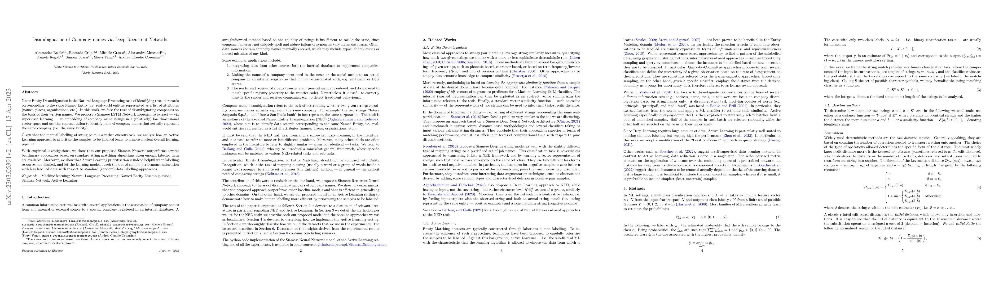 Thumbnail for Disambiguation of Company names via Deep Recurrent Networks
