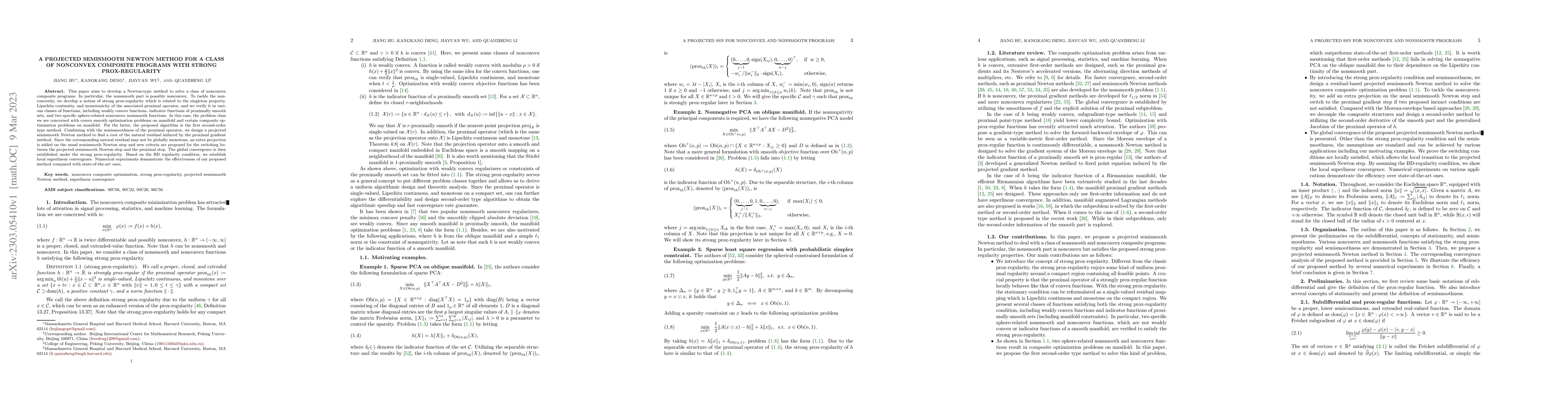 Thumbnail for A projected semismooth Newton method for a class of nonconvex composite
  programs with strong prox-regularity